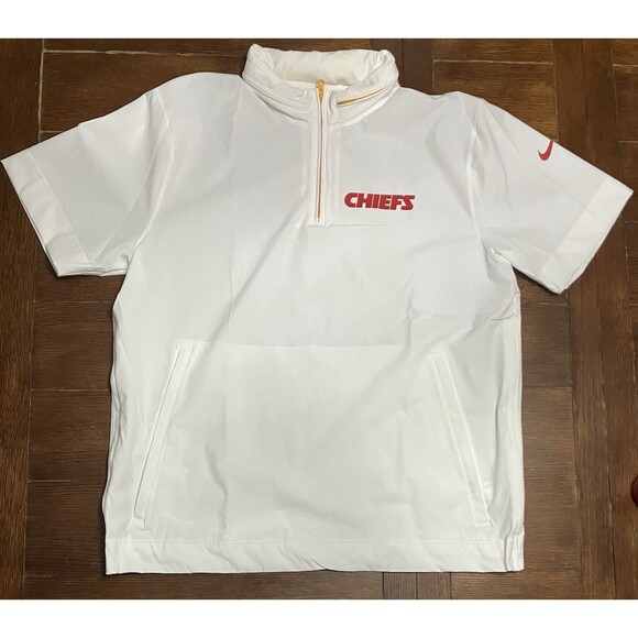 Nike Kansas City Chiefs Sleeveless Hoodie Men’s XL 1/4 Zip NFL Pullover NWOT - Picture 1 of 3